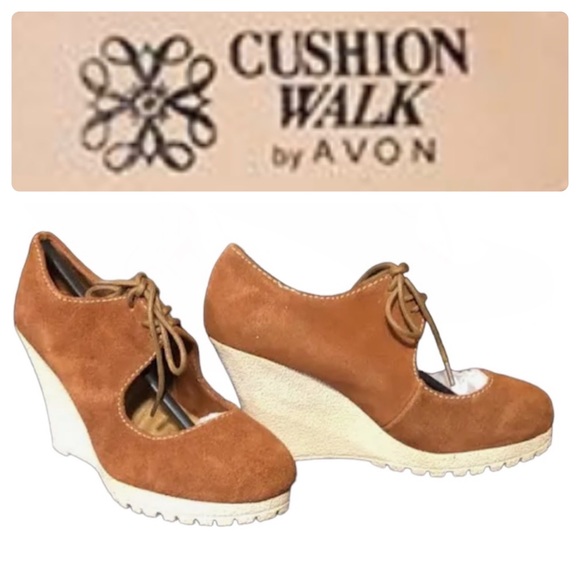 Avon Shoes Avon Cushion Walk Suede Wedge Poshmark